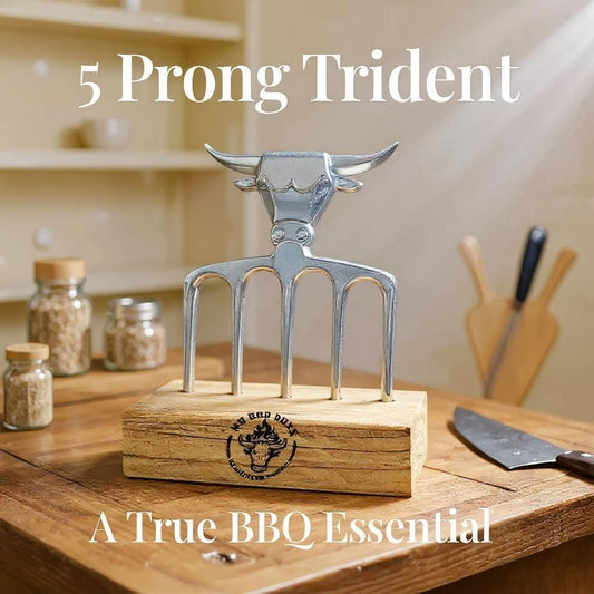 The Bull Fork  Polished 5-Prong Carving Tool