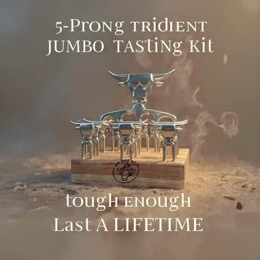 The Showstopper Kit Polished 5-Prong Fork + 12 Tasting Forks