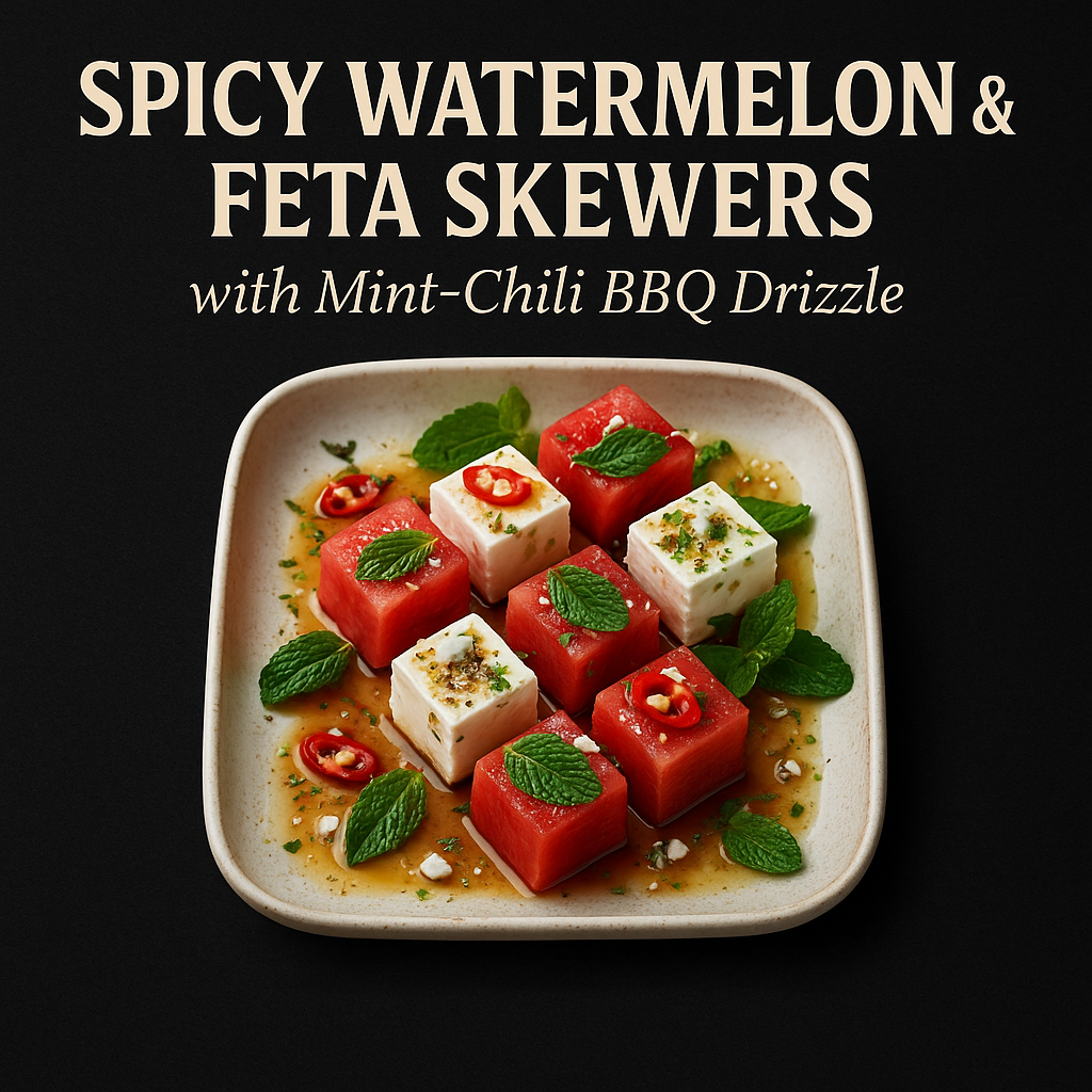 Spicy Watermelon & Feta Skewers