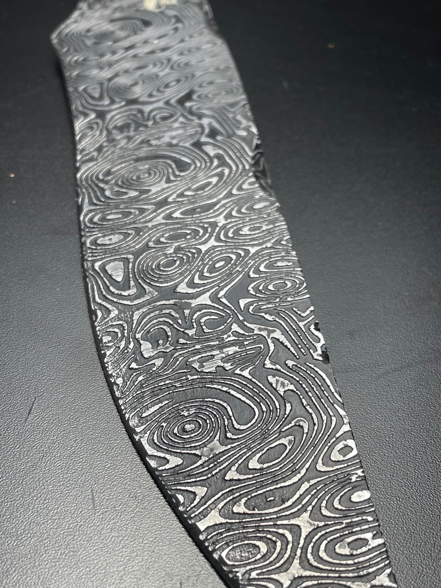 The Abyss Textured Forged Knife – Pearl Resin Handle Edition