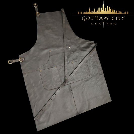The Pit Commander  Top-Grain Leather Apron – NY BBQ Guys