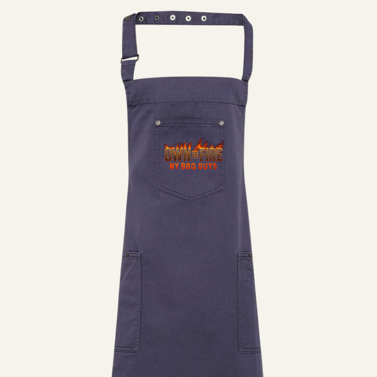Own The Fire Canvas Apron - Professional Grade | NY BBQ Guys