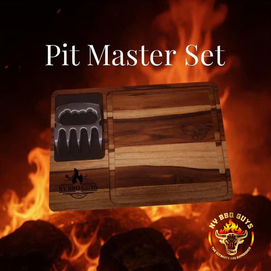The Pitmaster Set - Polished Bear Claw – Rectangular Teak Carving Set