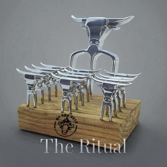 The Ritual Kit Polished Trident + 12 Tasting Forks Kit