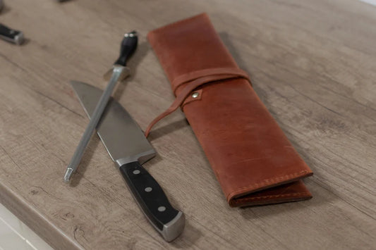 The Pit Roll – 2-Knife Leather Pocket Bag