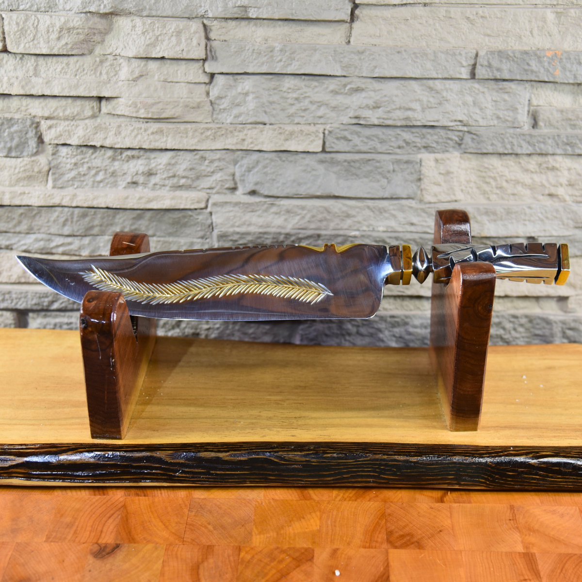 "The Quill" — Mixed Gold & Steel Blade